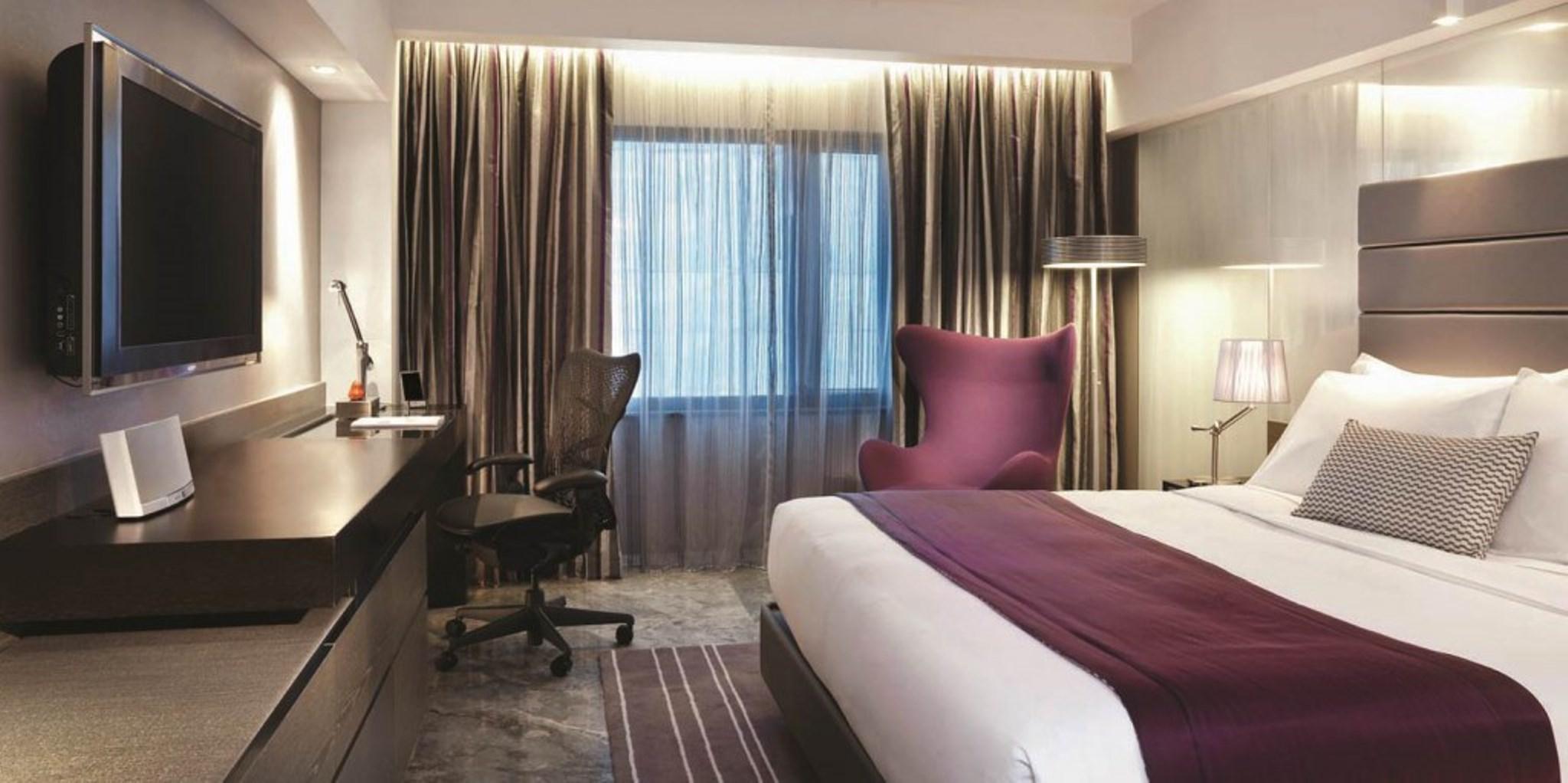 The Mira Hong Kong Hotell Exteriör bild A typical room at the hotel